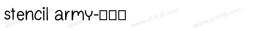 stencil army字体转换